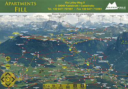 Appartamenti Fill - cartina escursionistica interattiva